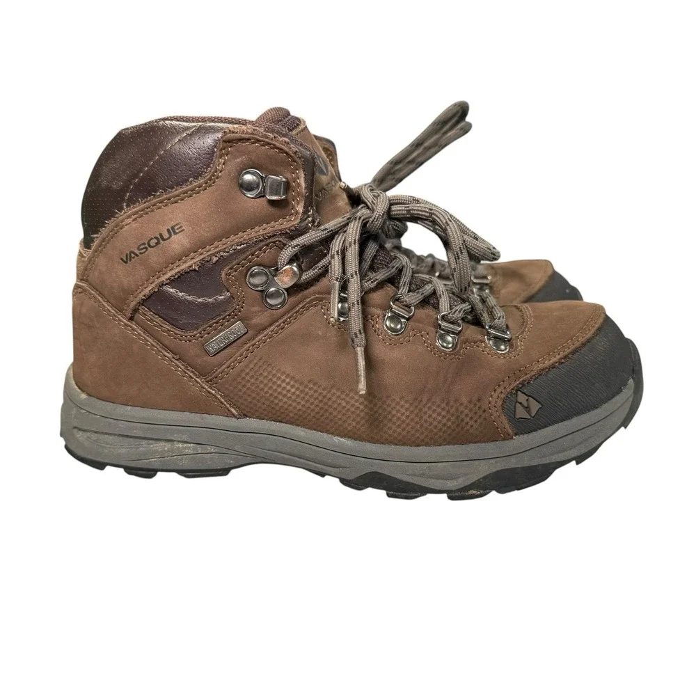Vasque St. Elias UltraDry Size 6 Kids - Brown Leather Waterproof Hiking Boots